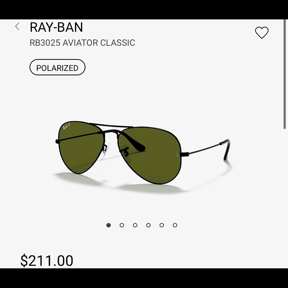 Authentic Ray Ban Aviator sunglasses